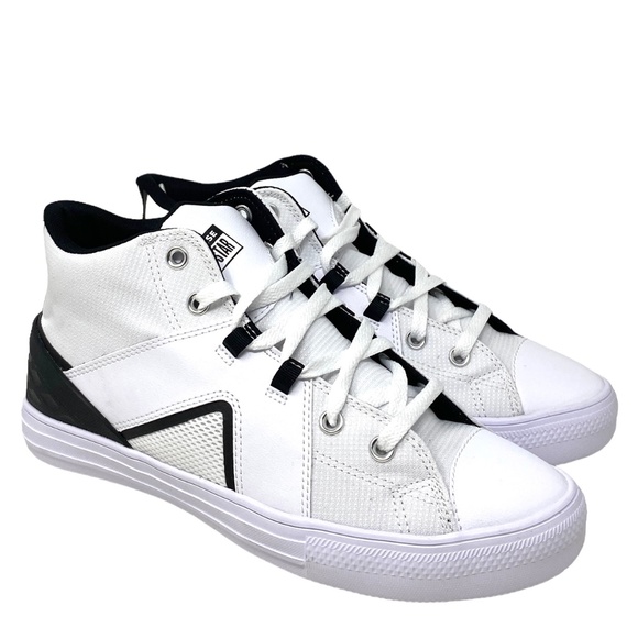 Converse CTAS Flux All Star Ultra Mid White Women’s Mesh Leather SneakersA01168C - Picture 2 of 11
